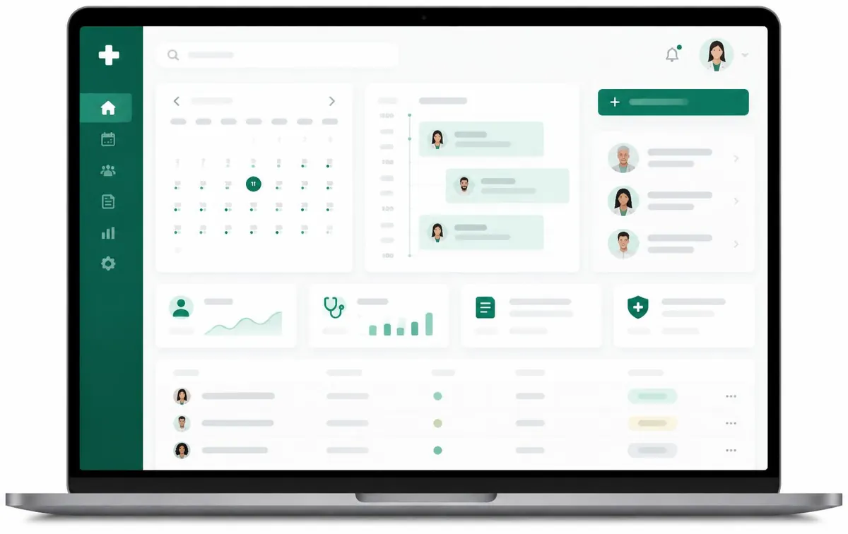 Painel do PratiqCareAi com agenda e pacientes